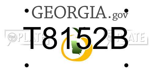 T8152B Georgia License Plate