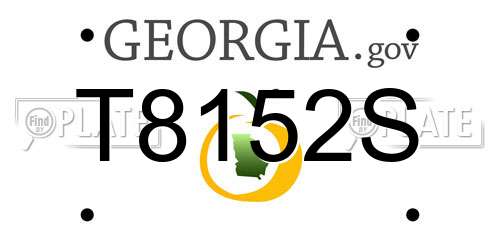 T8152S Georgia License Plate