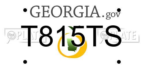 T815TS Georgia License Plate