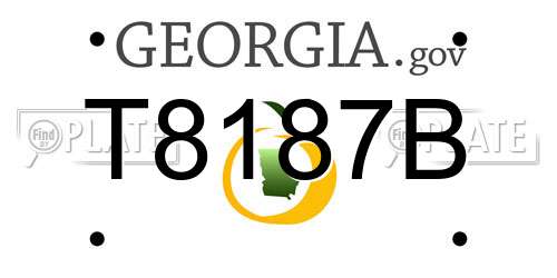 T8187B Georgia License Plate