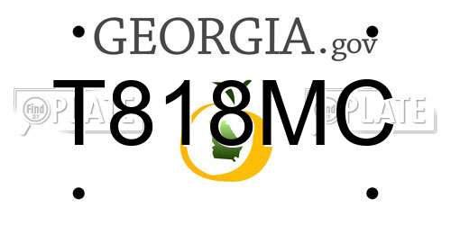 T818MC Georgia License Plate