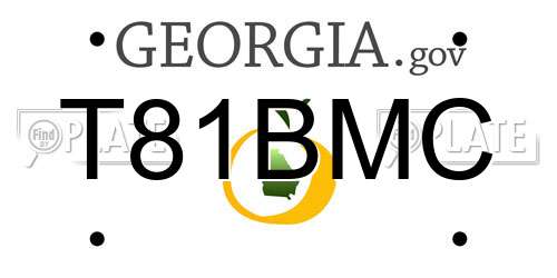 T81BMC Georgia License Plate