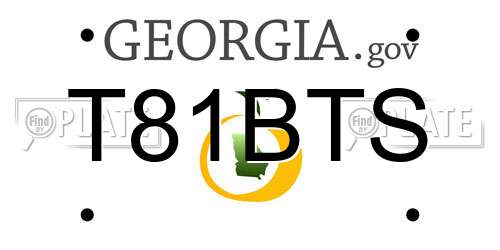 T81BTS Georgia License Plate