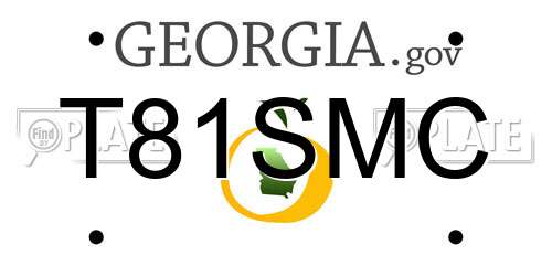 T81SMC Georgia License Plate