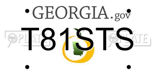 T81STS Georgia License Plate