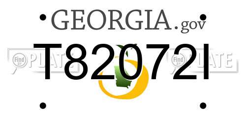 T82072I Georgia License Plate