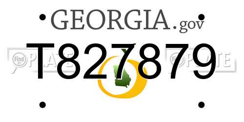 T827879 Georgia License Plate