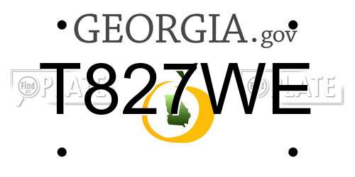 T827WE Georgia License Plate