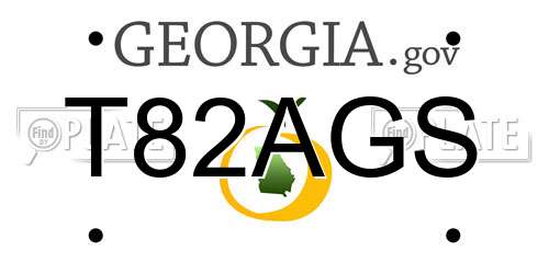 T82AGS Georgia License Plate