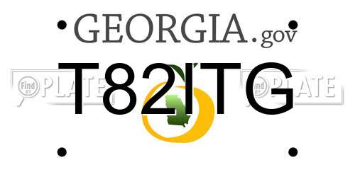 T82ITG Georgia License Plate