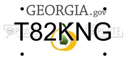 T82KNG Georgia License Plate