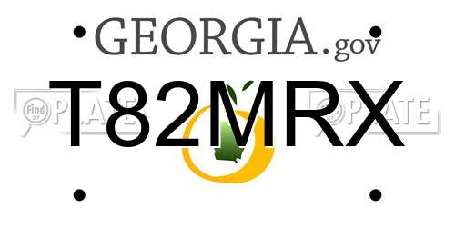 T82MRX Georgia License Plate