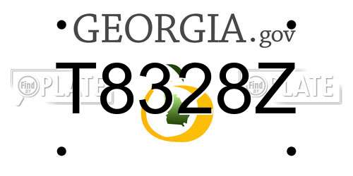 T8328Z Georgia License Plate