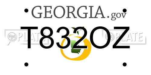T832OZ Georgia License Plate