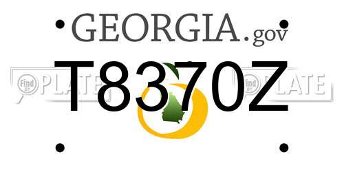 T8370Z Georgia License Plate