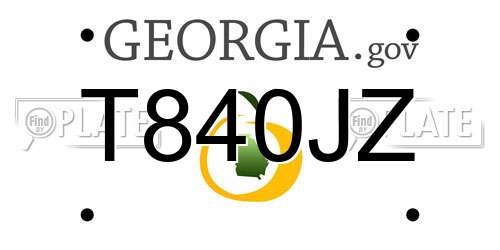 T840JZ Georgia License Plate