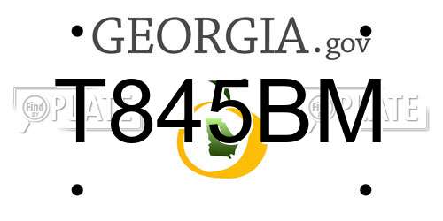 T845BM Georgia License Plate