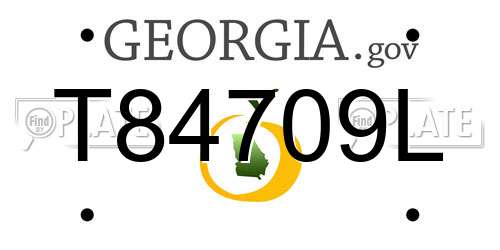T84709L Georgia License Plate