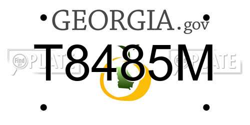T8485M Georgia License Plate