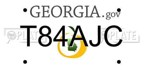 T84AJC Georgia License Plate