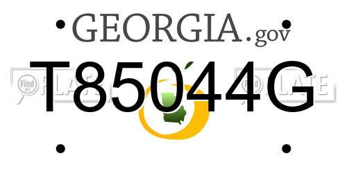 T85044G Georgia License Plate