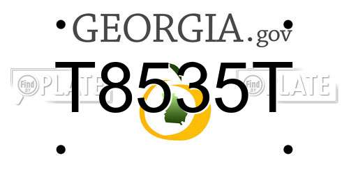 T8535T Georgia License Plate