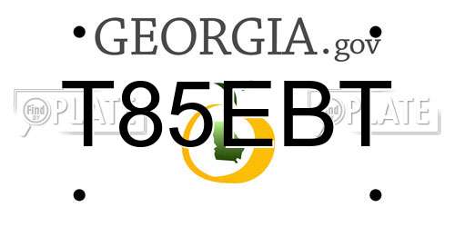 T85EBT Georgia License Plate