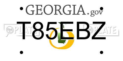 T85EBZ Georgia License Plate