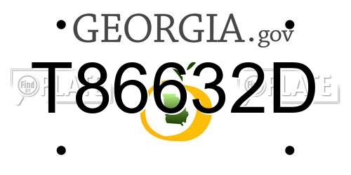 T86632D Georgia License Plate