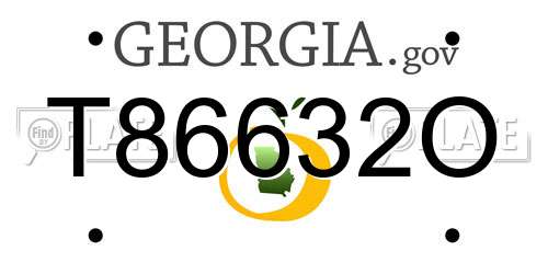 T86632O Georgia License Plate