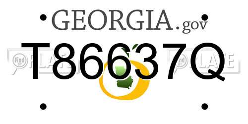 T86637Q Georgia License Plate