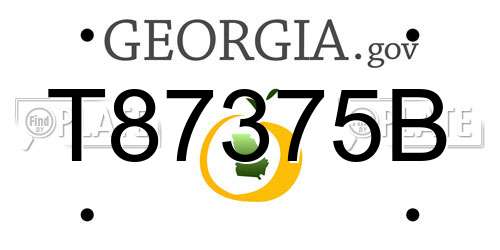 T87375B Georgia License Plate