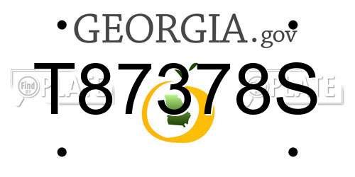 T87378S Georgia License Plate