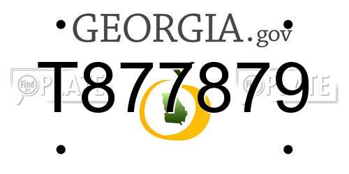 T877879 Georgia License Plate