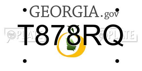 T878RQ Georgia License Plate