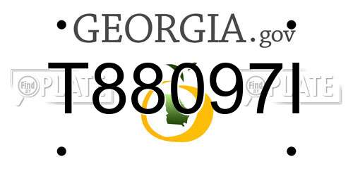 T88097I Georgia License Plate