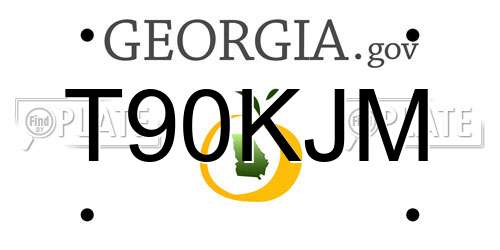T90KJM Georgia License Plate