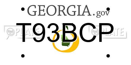 T93BCP Georgia License Plate
