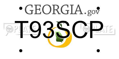 T93SCP Georgia License Plate