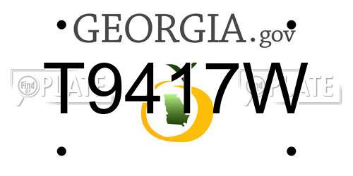 T9417W Georgia License Plate