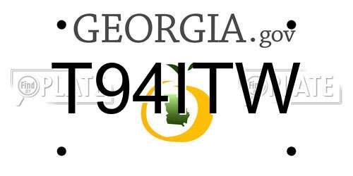 T94ITW Georgia License Plate