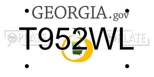 T952WL Georgia License Plate