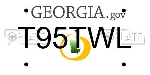 T95TWL Georgia License Plate