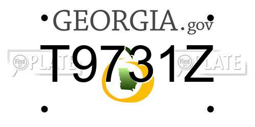 T9731Z Georgia License Plate