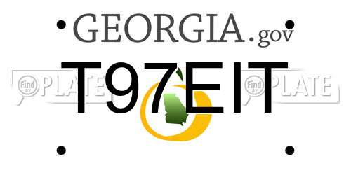 T97EIT Georgia License Plate