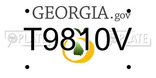 T9810V Georgia License Plate