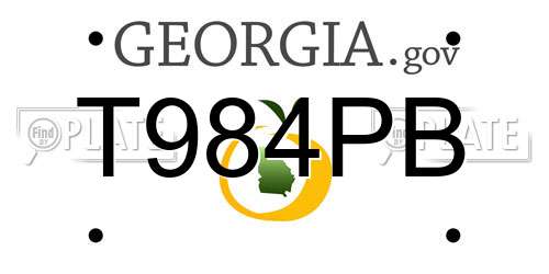 T984PB Georgia License Plate