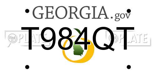 T984QT Georgia License Plate