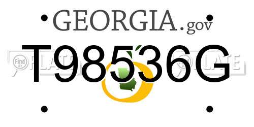T98536G Georgia License Plate