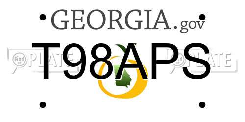 T98APS Georgia License Plate